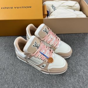 上新 1v驴牌trainer 织物 时尚舒适 低帮板鞋 粉色 图1