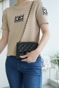 CF Classic Flap |荔枝纹 方胖子 黑金 图8