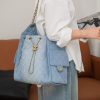 Chanel hobo bag 浅蓝牛仔 中号 图1