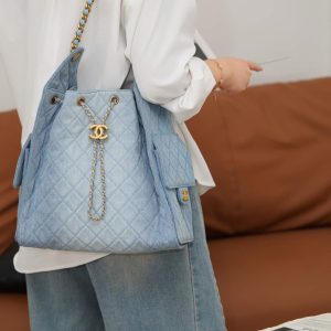 Chanel hobo bag 浅蓝牛仔 中号 图6