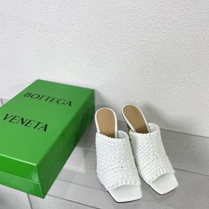 工厂价顶级高端版本 代购品质 原版开发 Bottega Venet*2023ss新品爆款夏季方头编织高跟Knot穆勒凉鞋 图1