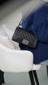 Chanel Leboy 小球纹 黑银小号 图7