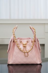 Chanel small hobo 粉色 小号 图1