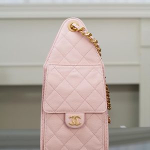 Chanel small hobo 粉色 小号 图6