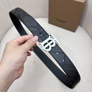 BURBERRY-巴宝莉!男士专柜对版金属扣,头层牛皮双面外用腰带,商务通勤休闲场合均适合佩戴3.5cm 图1