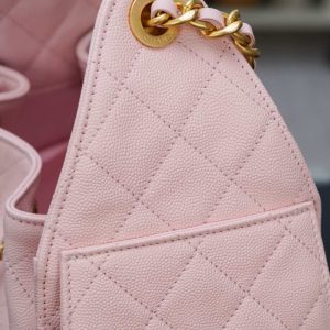 Chanel 25s small hobo 抽绳水桶包 粉色 小号 图2