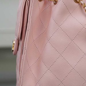 Chanel 25s small hobo 抽绳水桶包 粉色 小号 图3