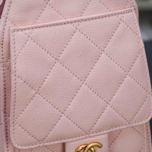 Chanel 25s small hobo 抽绳水桶包 粉色 小号 图5