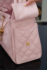 Chanel 25s small hobo 抽绳水桶包 粉色 小号 图6