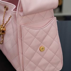 Chanel 25s small hobo 抽绳水桶包 粉色 小号 图6