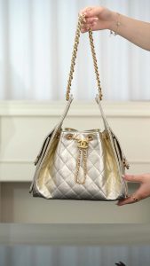 Chanel small hobo 香槟金 鱼子酱 小号 图1