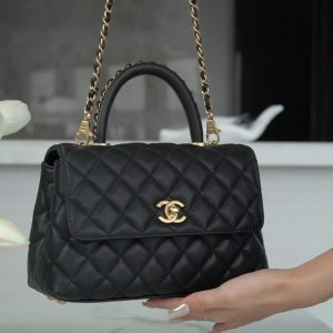 CHANEL 23P Coco handle 黑色 小号 图1