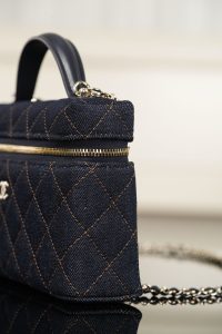 Chanel 26p 丹宁牛仔LP 饭盒包 深蓝 图3