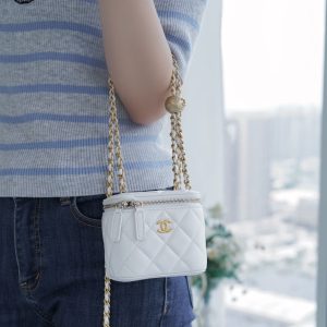 chanel金属球系列 22b新款小盒子 正品皮 白色◽ 图4