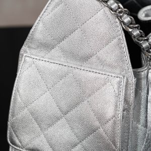 Chanel 26c 25bag 抽绳水桶包 银色银扣小号 图1