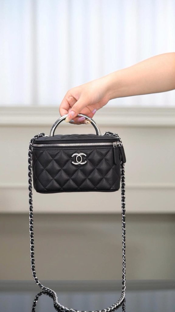 Chanel 25P 隐藏款 手柄长盒子包 荔枝牛 图1