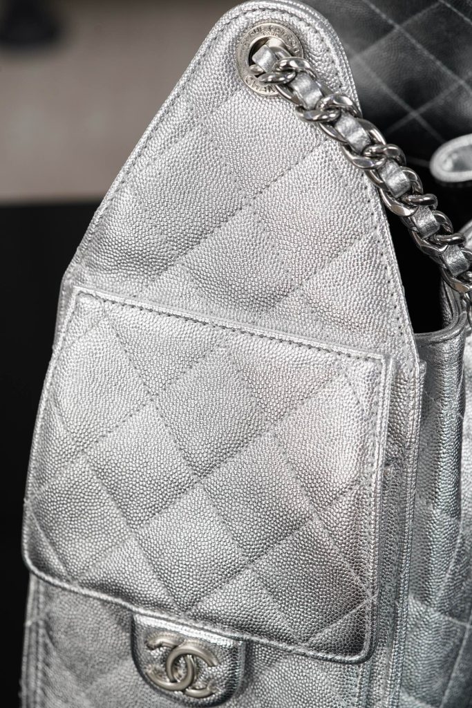Chanel 26c 25bag 抽绳水桶包 银色银扣小号 图1