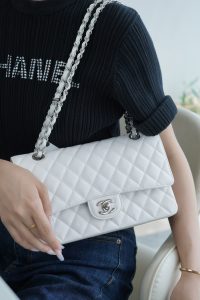 「Classic Flap」经典口盖包 中号 仙女白 图3