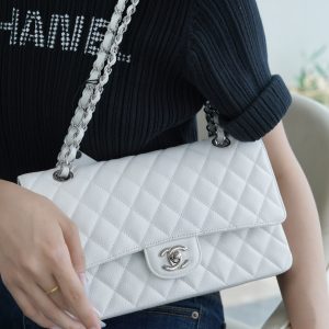「Classic Flap」经典口盖包 中号 仙女白 图3