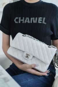 「Classic Flap」经典口盖包 中号 仙女白 图4