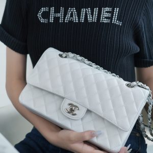 「Classic Flap」经典口盖包 中号 仙女白 图4