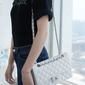 「Classic Flap」经典口盖包 中号 仙女白 图6