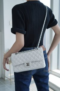 「Classic Flap」经典口盖包 中号 仙女白 图8