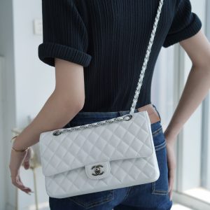 「Classic Flap」经典口盖包 中号 仙女白 图8