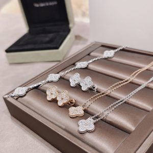 Van Cleef & Arpels 梵克雅宝•Vintage AIhambra单花四叶草满钻项链 代购级高定版 图1