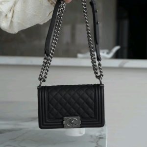 Chanel Leboy 大球纹 黑银小号 图1