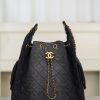Chanel hobo bag 黑色牛仔 中号 图1