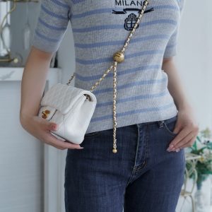 Chanel 金属球方胖子 白色 图9
