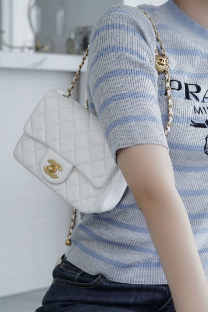 Chanel 金属球方胖子 白色 图1