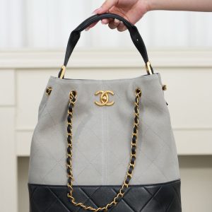 Chanel 25A 水桶包 灰色 图1