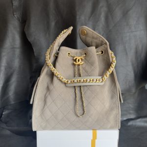Chanel 灰色麂皮hobo 中号 图1