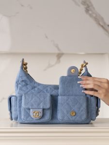 Chanel 25c 早春多口袋牛仔hobo 小号 图3