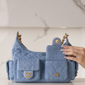 Chanel 25c 早春多口袋牛仔hobo 小号 图3