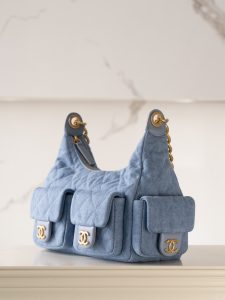 Chanel 25c 早春多口袋牛仔hobo 小号 图5