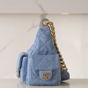 Chanel 25c 早春多口袋牛仔hobo 小号 图7