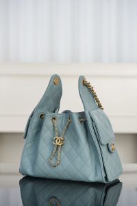 Chanel small hobo 雾霾蓝 鱼子酱 小号 图3