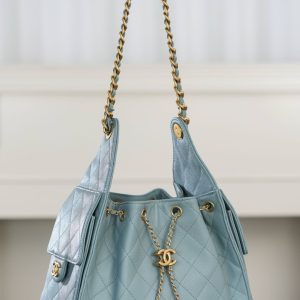 Chanel small hobo 雾霾蓝 鱼子酱 小号 图5