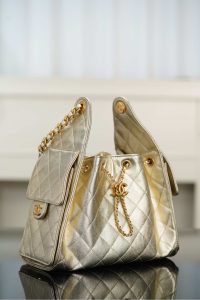 Chanel small hobo 香槟金 鱼子酱 小号 图3