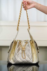 Chanel small hobo 香槟金 鱼子酱 小号 图5