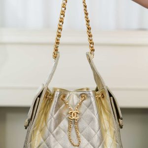 Chanel small hobo 香槟金 鱼子酱 小号 图5