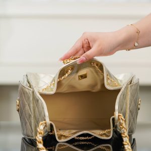Chanel small hobo 香槟金 鱼子酱 小号 图7