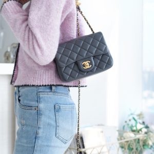 Chanel 金属球方胖子 深灰色 图4