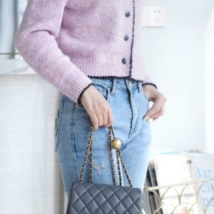 Chanel 金属球方胖子 深灰色 图8