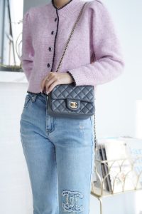 Chanel 金属球方胖子 深灰色 图9
