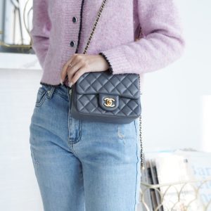Chanel 金属球方胖子 深灰色 图9