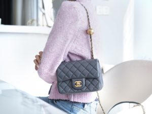 Chanel 金属球方胖子 深灰色 图1